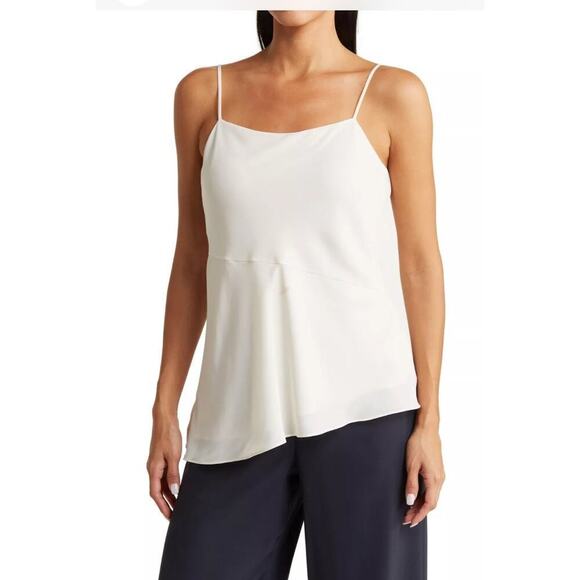 Theory Georgette Drape Slip Cami Off White Size P - Picture 1 of 6